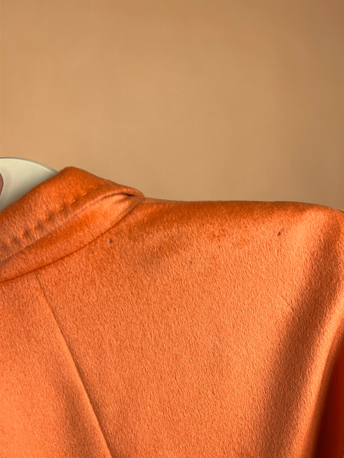 1990's Escada Margaretha Ley Persimmon Orange Rabbit Angora Jacket - M