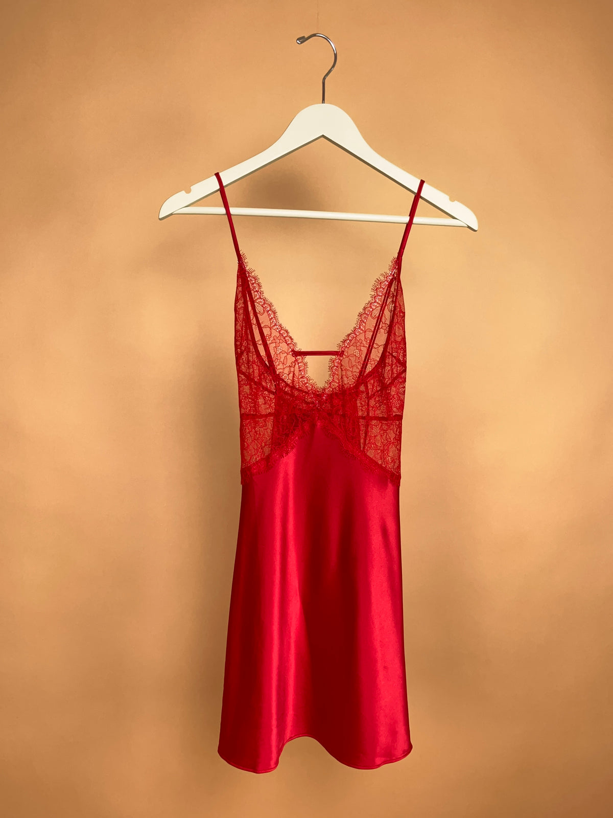 Victoria's Secret Rose Red Lace Slip - 12