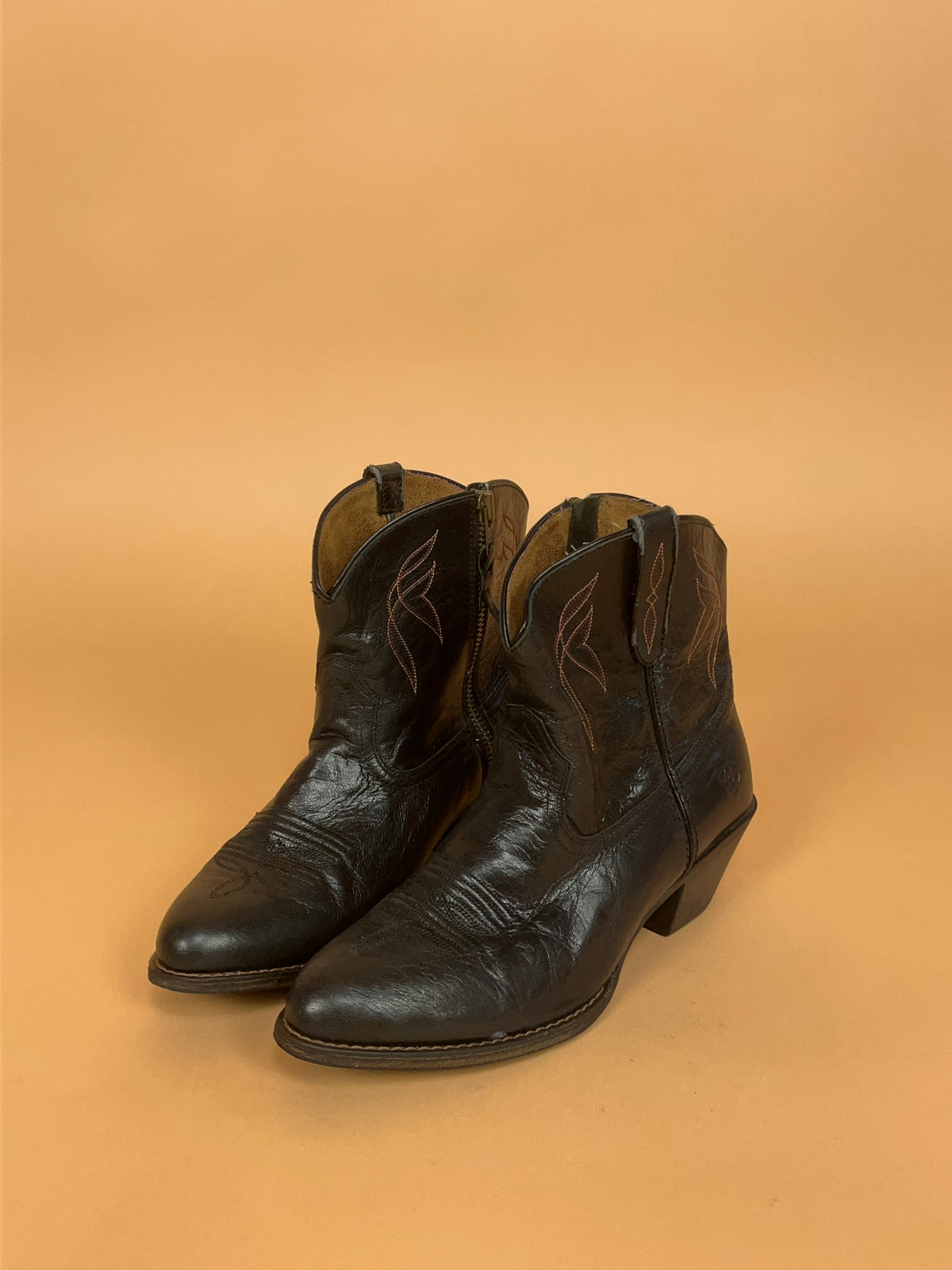 Y2K Ariat Leather Western Ankle Boots - AU 7 Womens