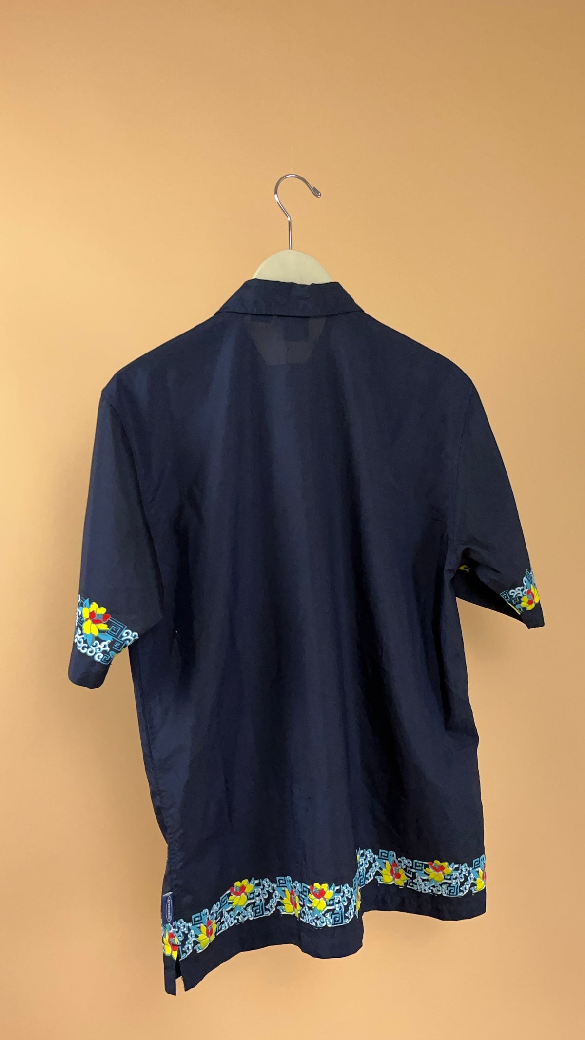 Y2K Dark Blue Dragon Shirt - L