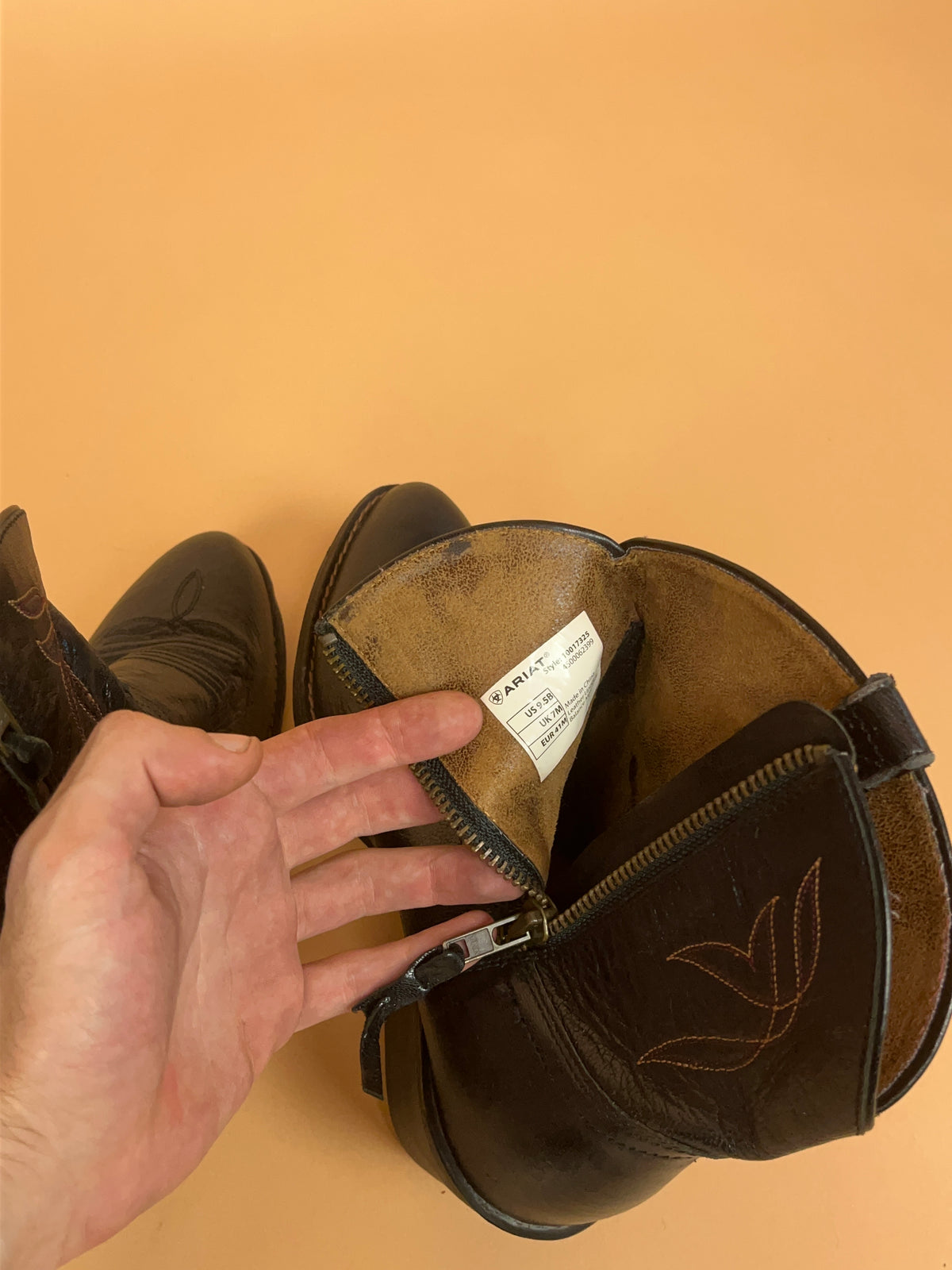 Y2K Ariat Leather Western Ankle Boots - AU 7 Womens