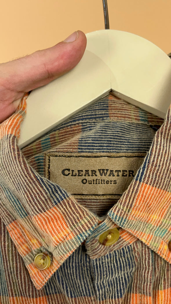 Corduroy Orange Plaid Shirt