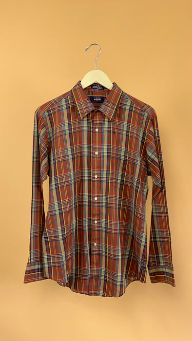 1970's Plaid Long Sleeve Shirt