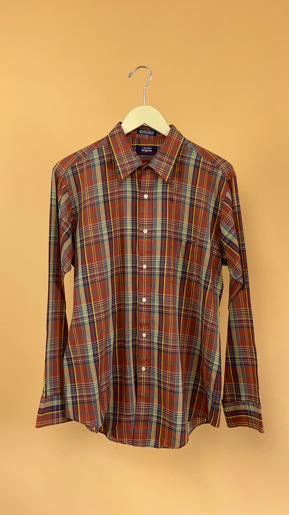 1970's Plaid Long Sleeve Shirt