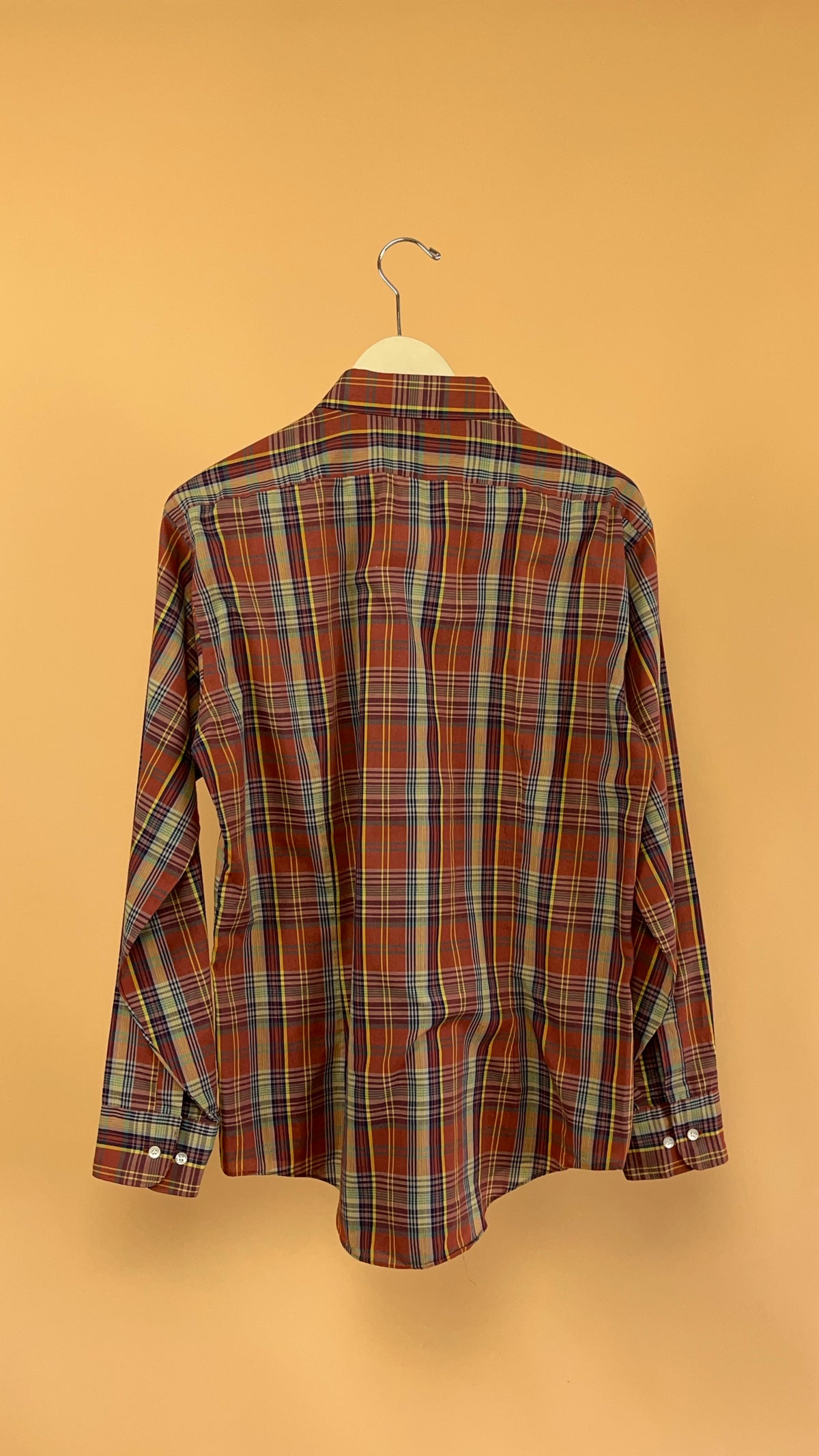 1970s Plaid Long Sleeve Shirt - M