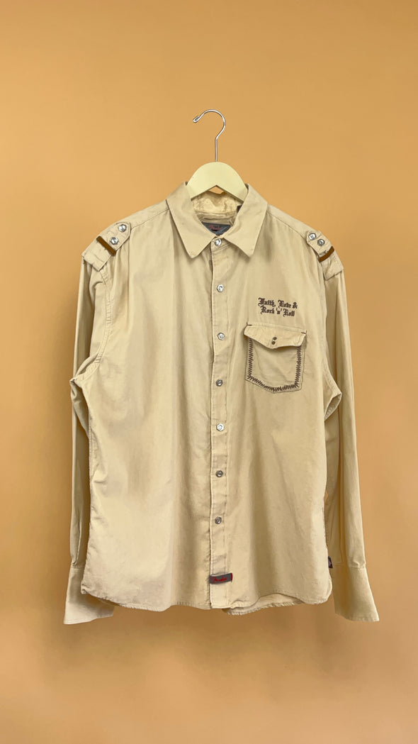 Y2K 'Fender' Rock 'n' Roll Corduroy Shirt