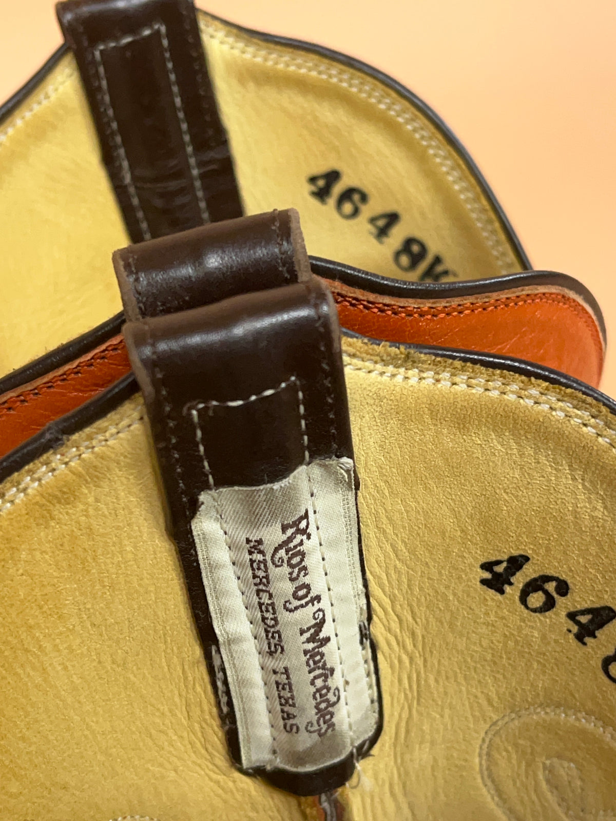 Vintage Rios Of Mercedes Burnt Orange & Brown Leather Western Boots - AU 7.5 Womens