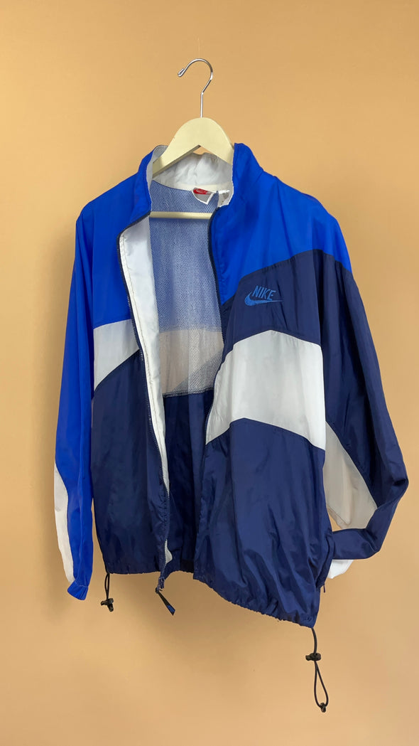 'Nike' Blue & White Windbreaker