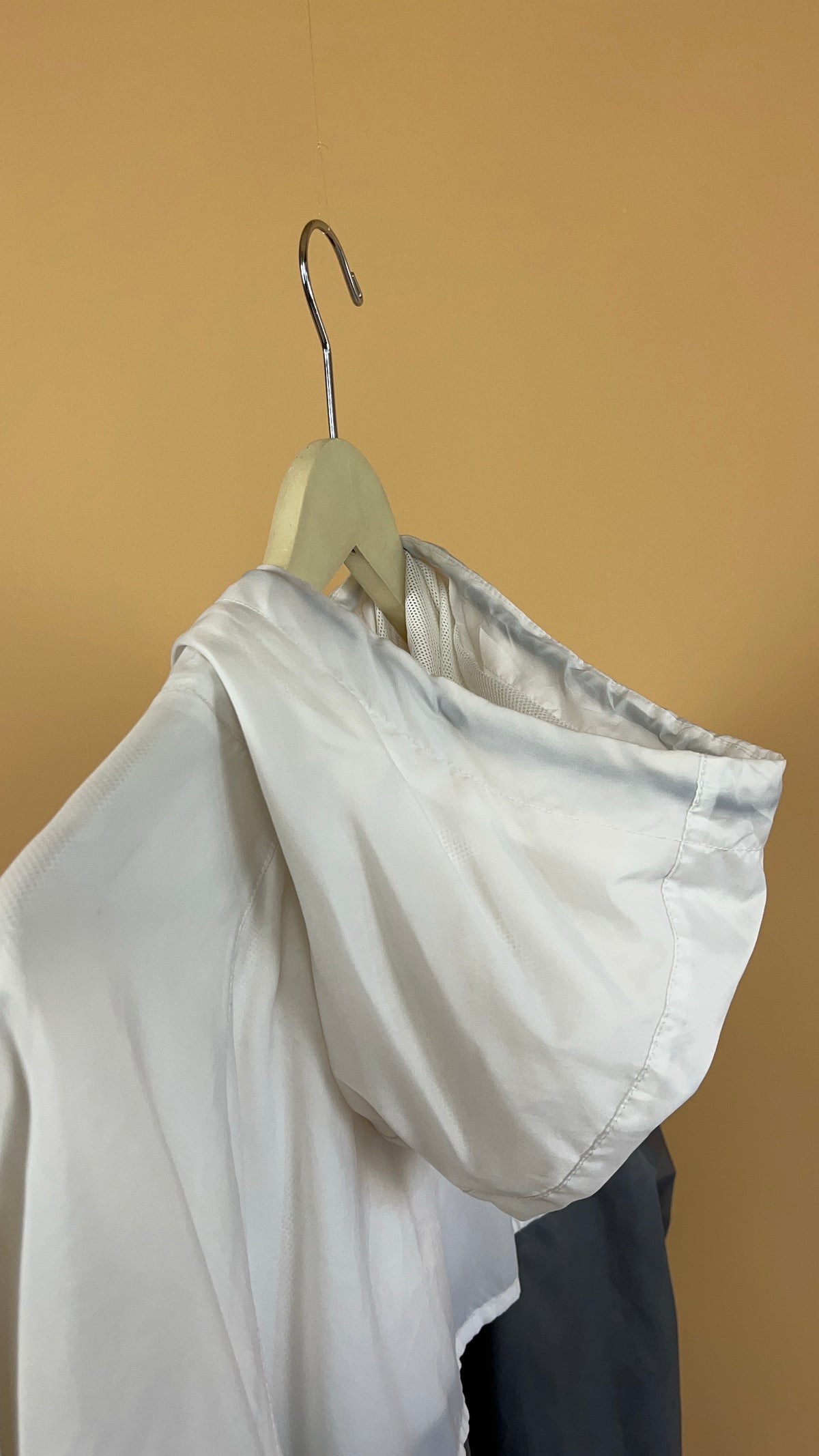 Vintage Nike grey and white colour block windbreaker with metal zip — Arkive Vintage
