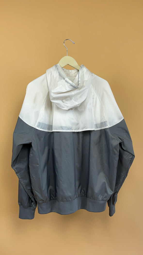 'Nike' Grey & White Windbreaker