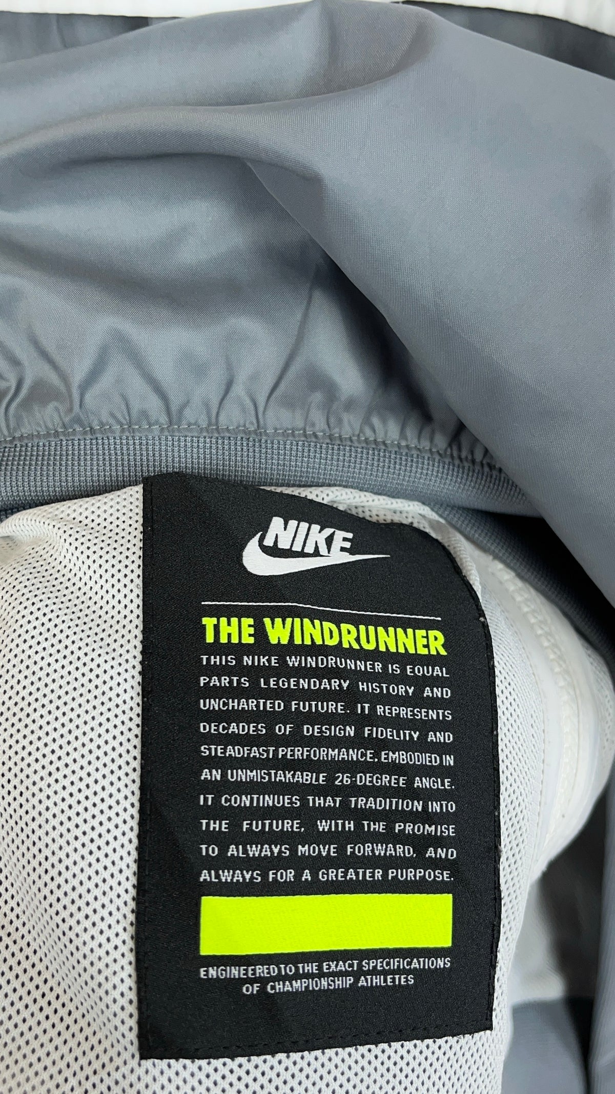 Vintage Nike grey and white colour block windbreaker with metal zip — Arkive Vintage