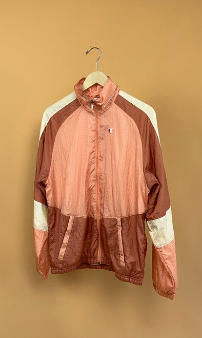 1990's 'Champion' Peach & Cream Windbreaker