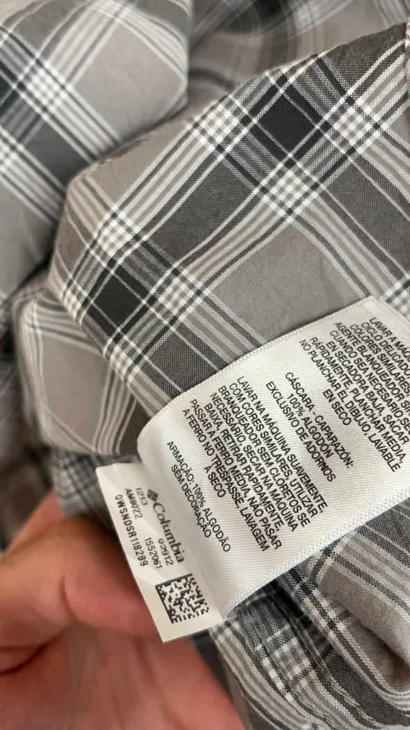 'Columbia' Grey Plaid Shirt