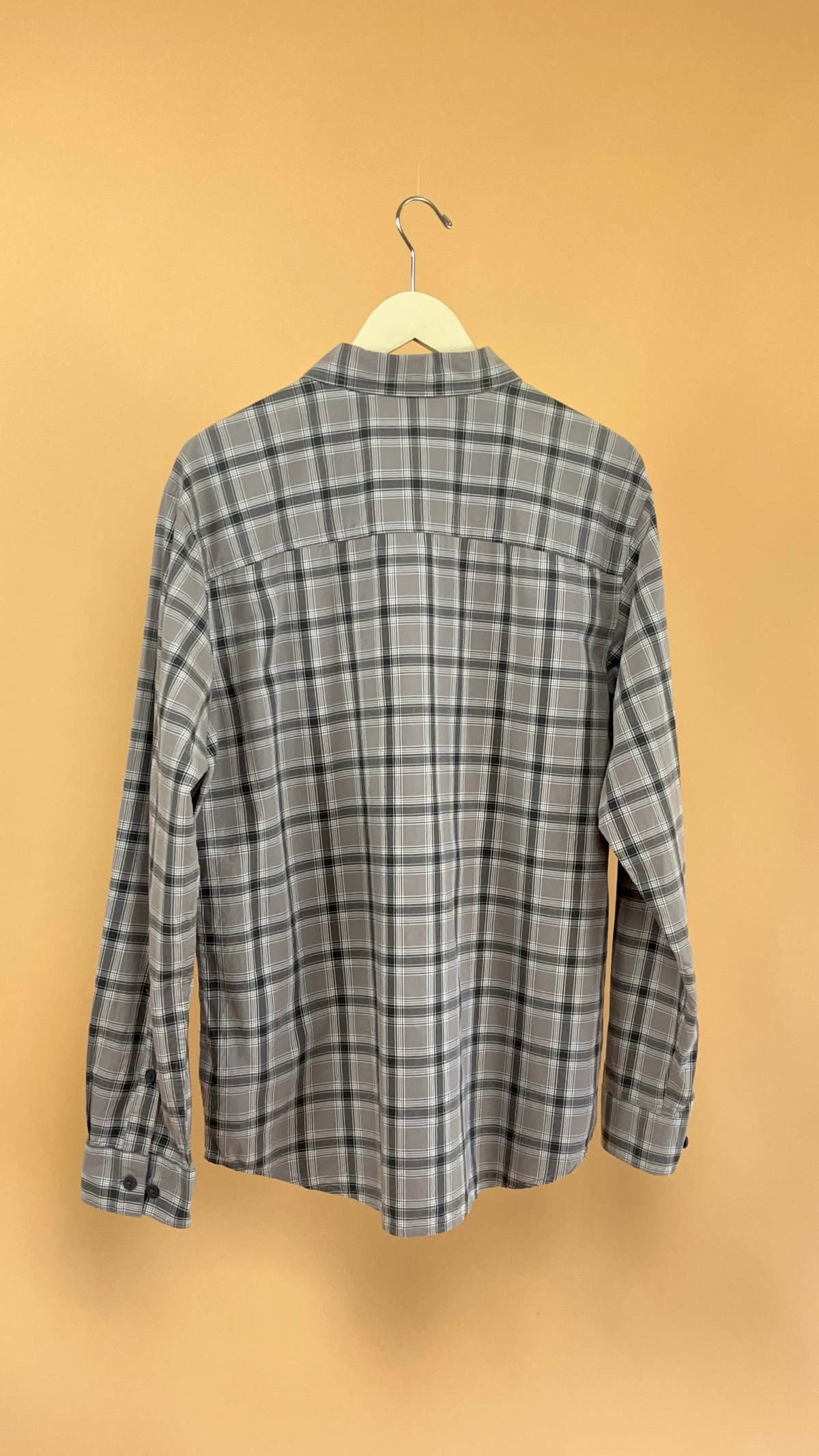 Columbia Grey Plaid Shirt - L