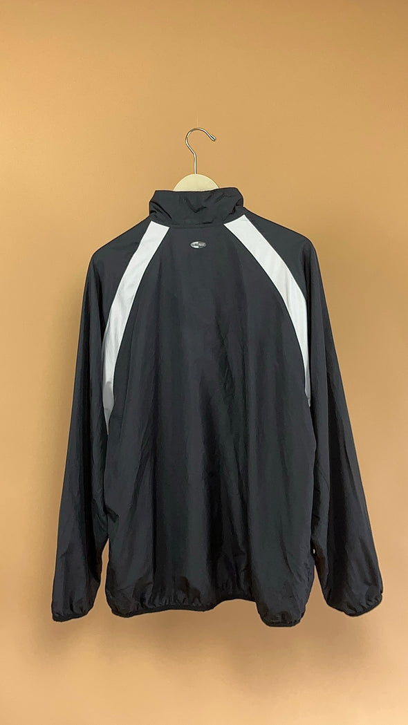 'Adidas' Black & White Windbreaker