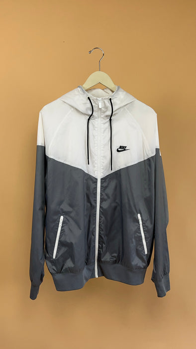 'Nike' Grey & White Windbreaker