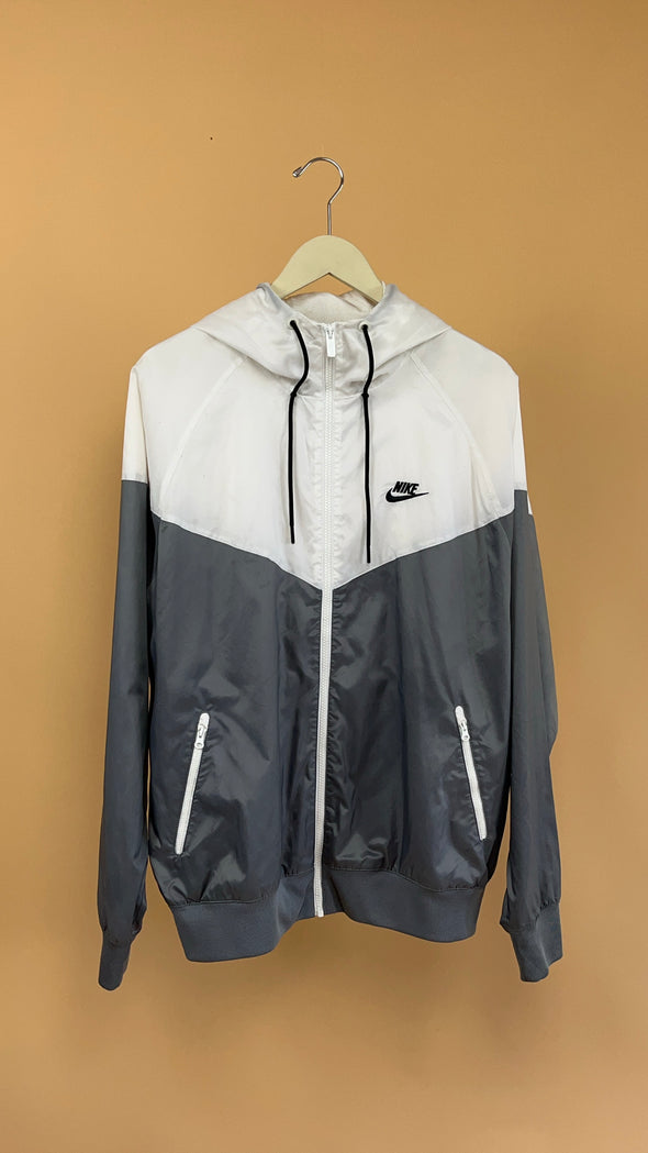 'Nike' Grey & White Windbreaker