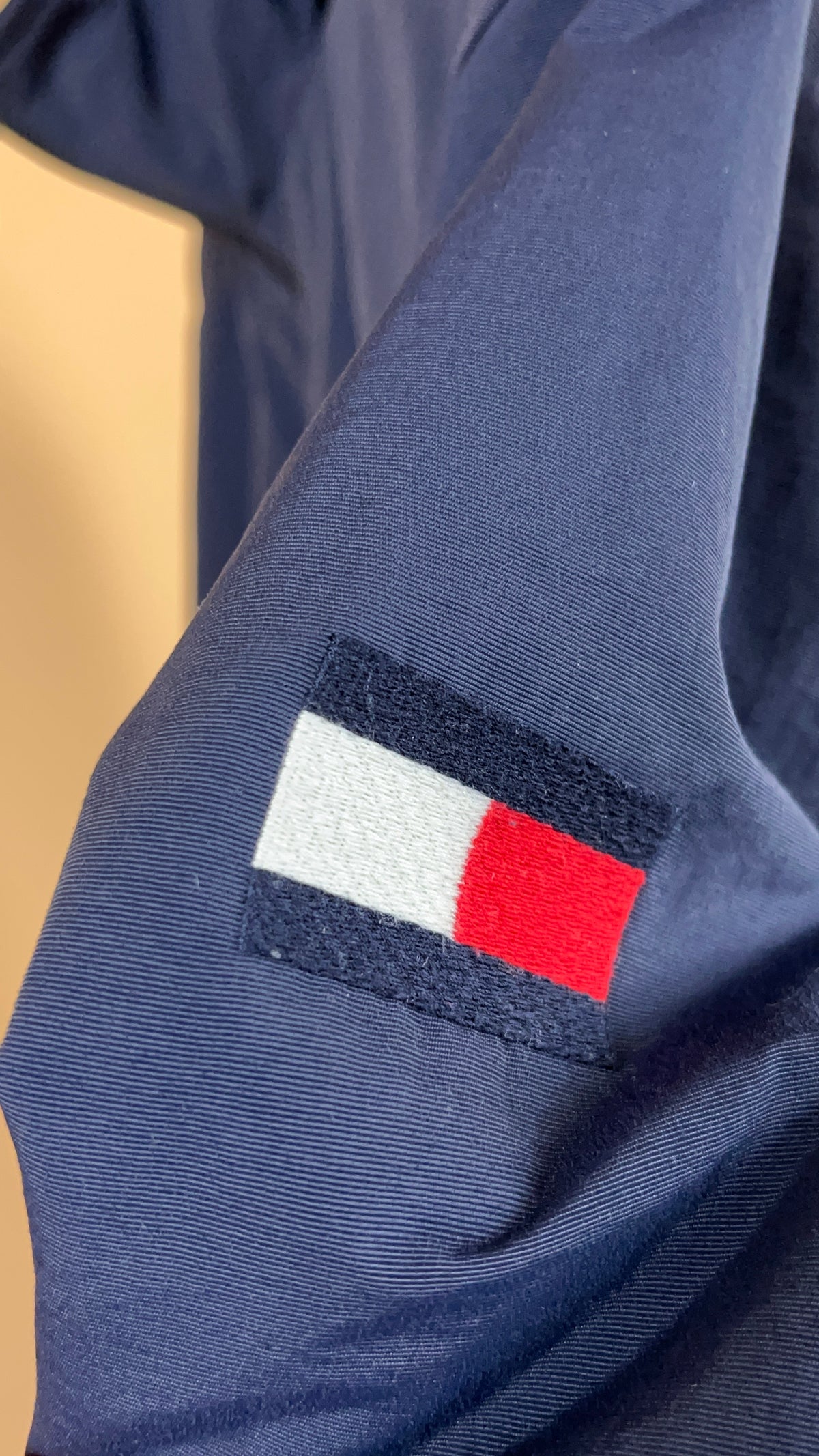 Vintage Tommy Hilfiger yellow, white and navy windbreaker — Arkive Vintage