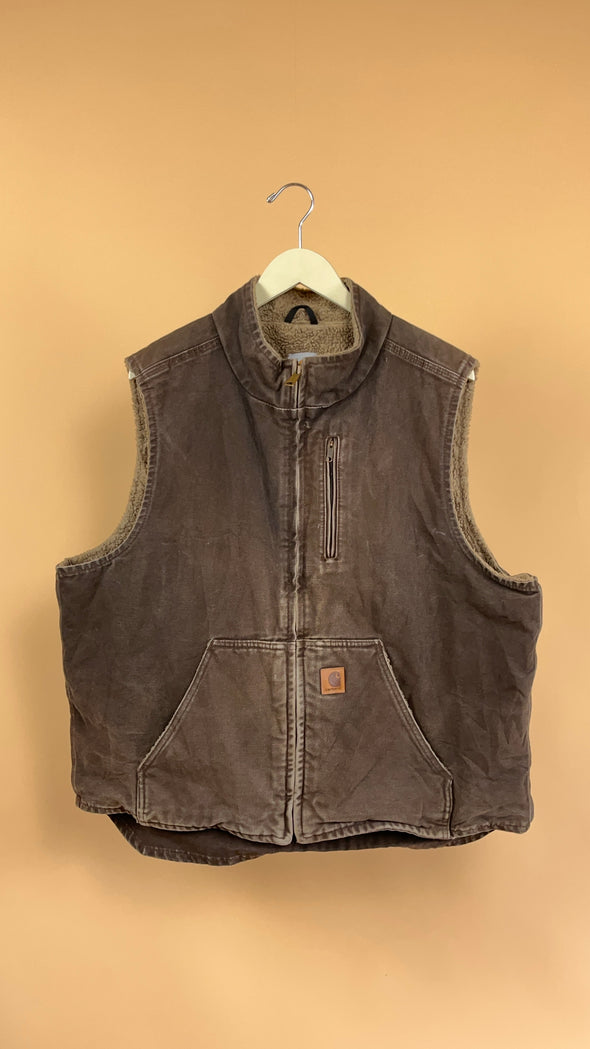 'Carhartt' Rugged Canvas Brown Workwear Gilet