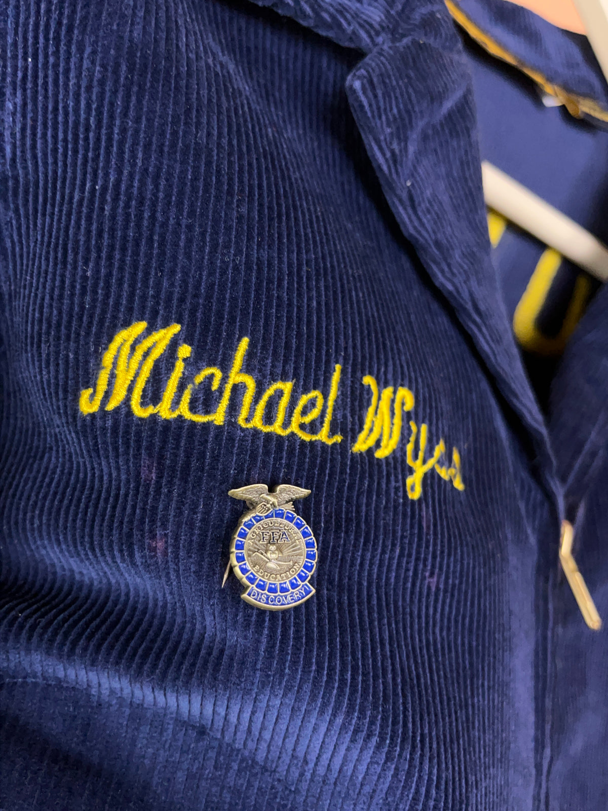 FFA Utah Spanish Fork Chapter corduroy jacket with official emblem patches — Arkive Vintage