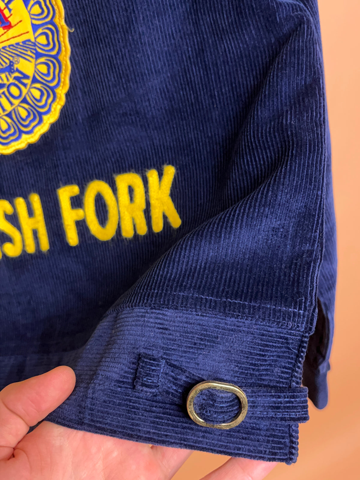 FFA Utah Spanish Fork Chapter corduroy jacket with official emblem patches — Arkive Vintage
