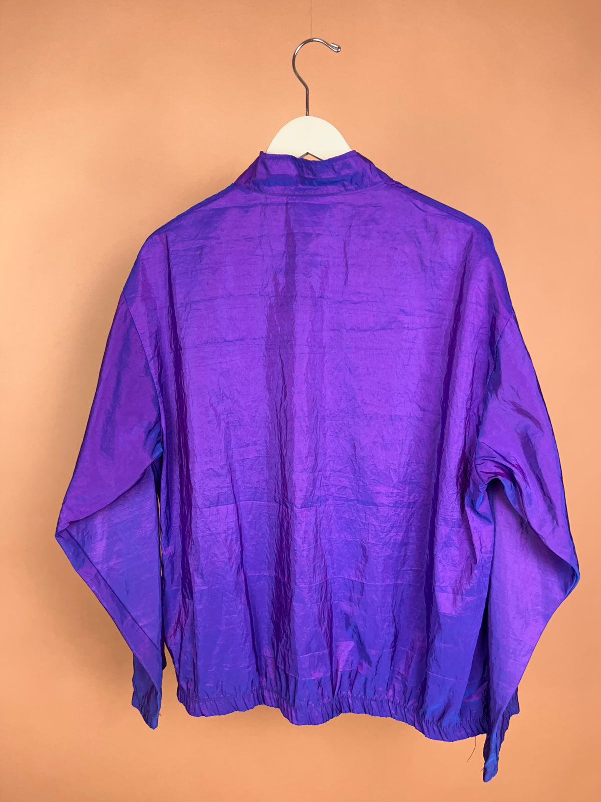 1980's Surf Style Interplanetary Body Gear Iridescent Purple Windbreaker - M