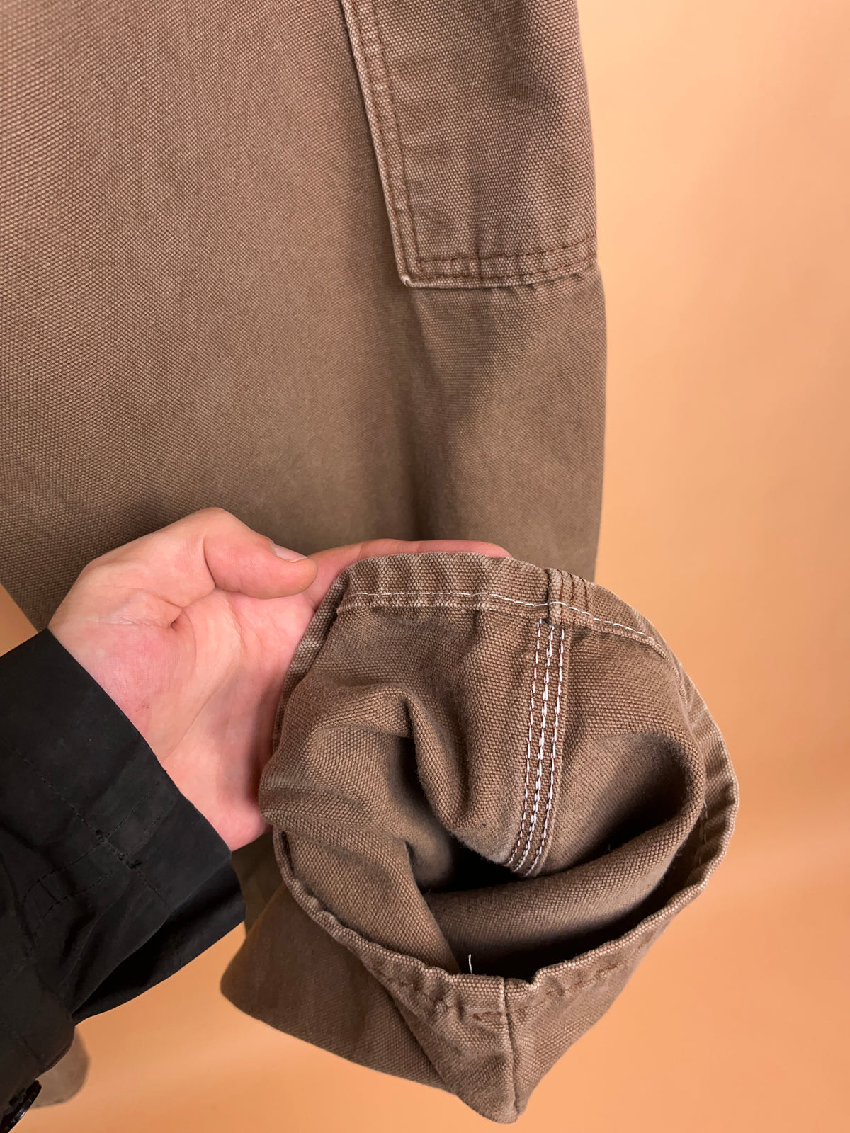 1990s Dickies Rinsed Timber Brown Cargo Carpenter Pants - 34" Mens