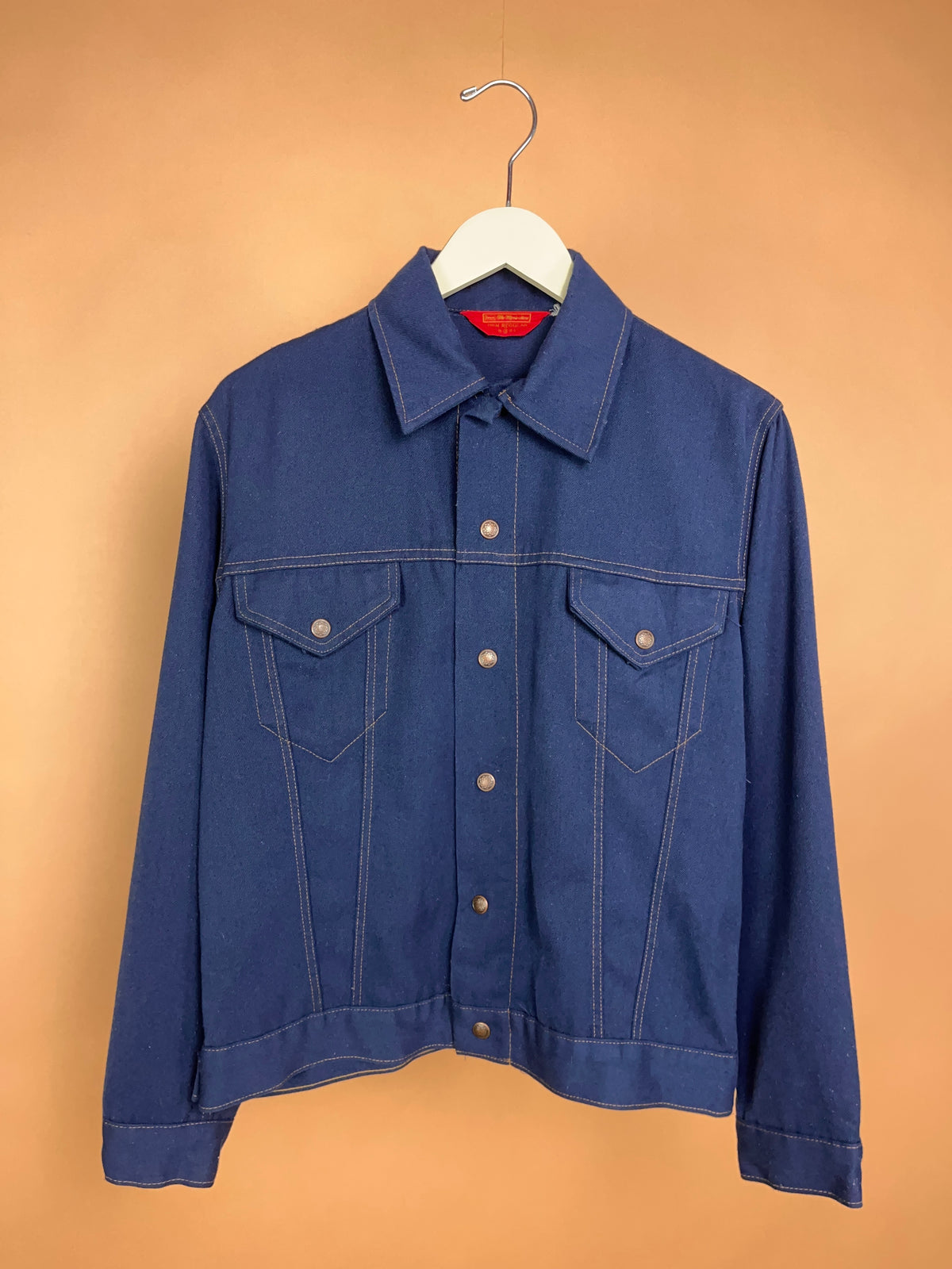 1970's Sears Cropped 'Reg Trim' Denim Jacket - M
