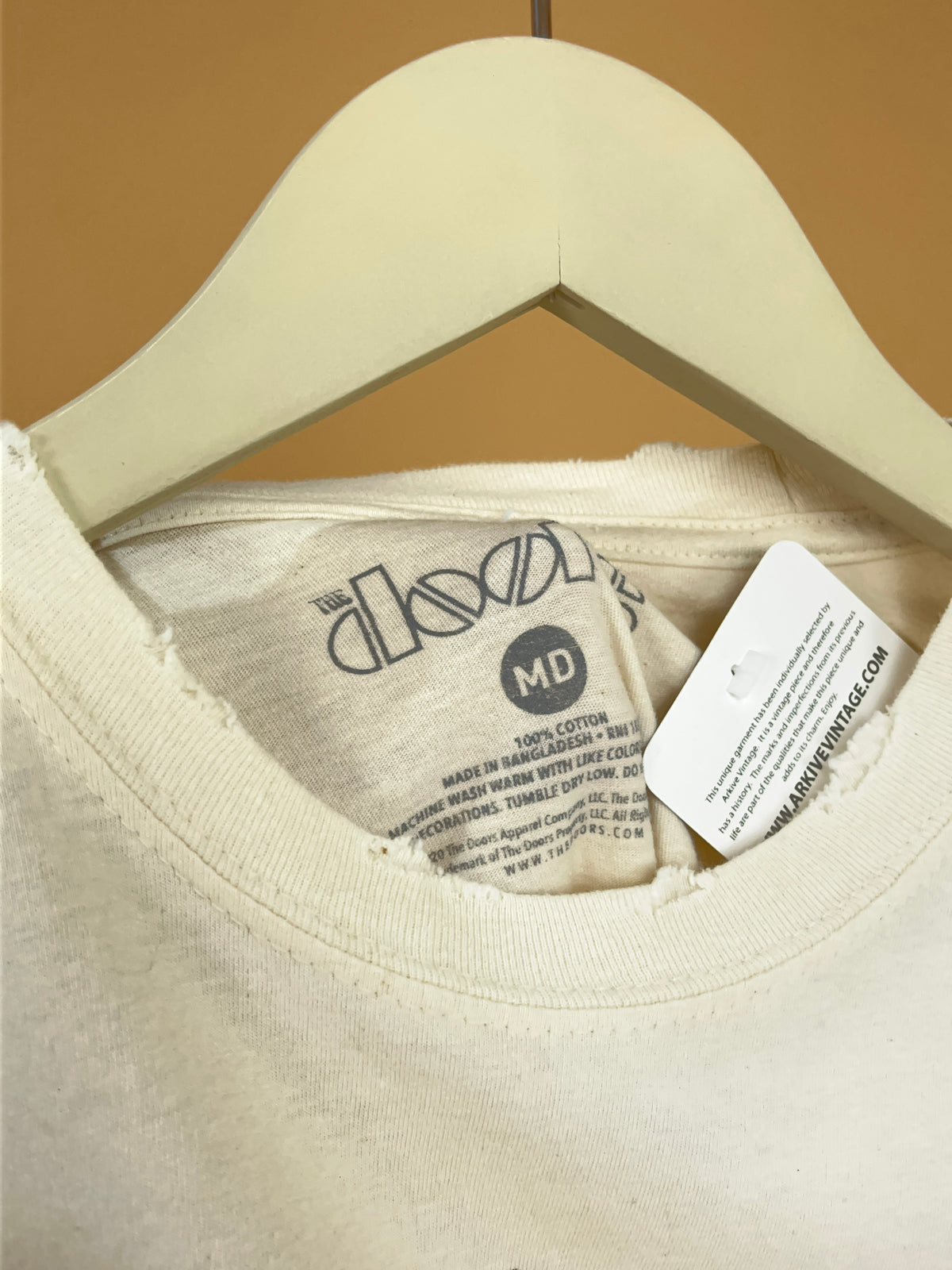 The Doors Light My Fire graphic band t-shirt in distressed cotton — Arkive Vintage