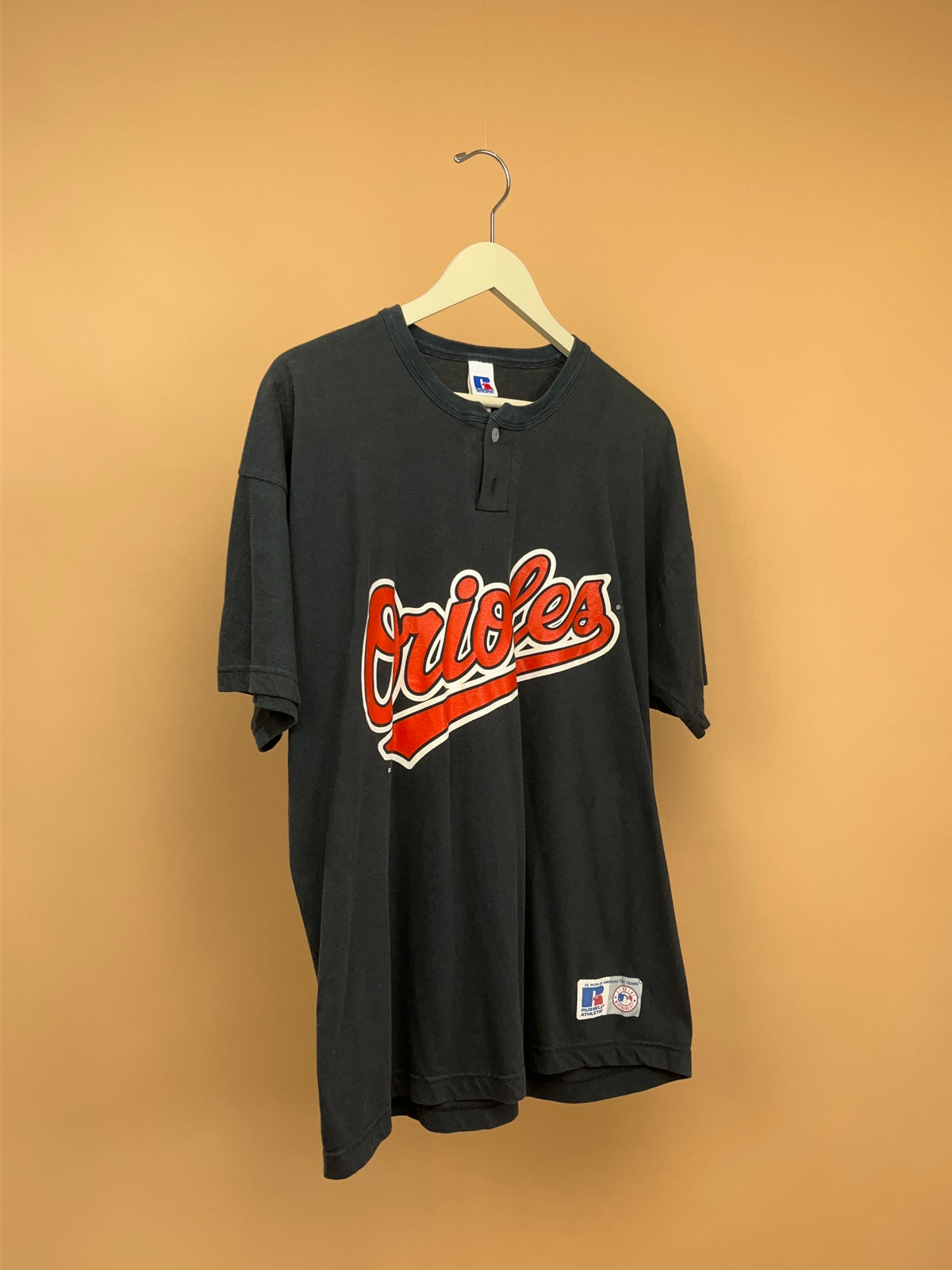 1990s Russell Athletic Baltimore Orioles Henley T-Shirt - L