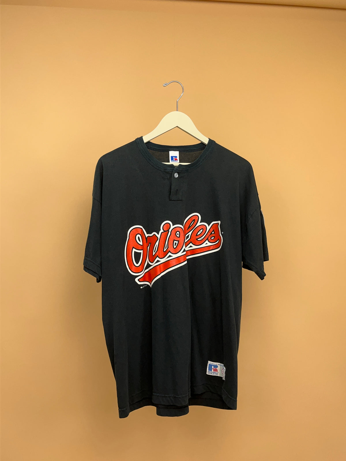 1990s Russell Athletic Baltimore Orioles Henley T-Shirt - L