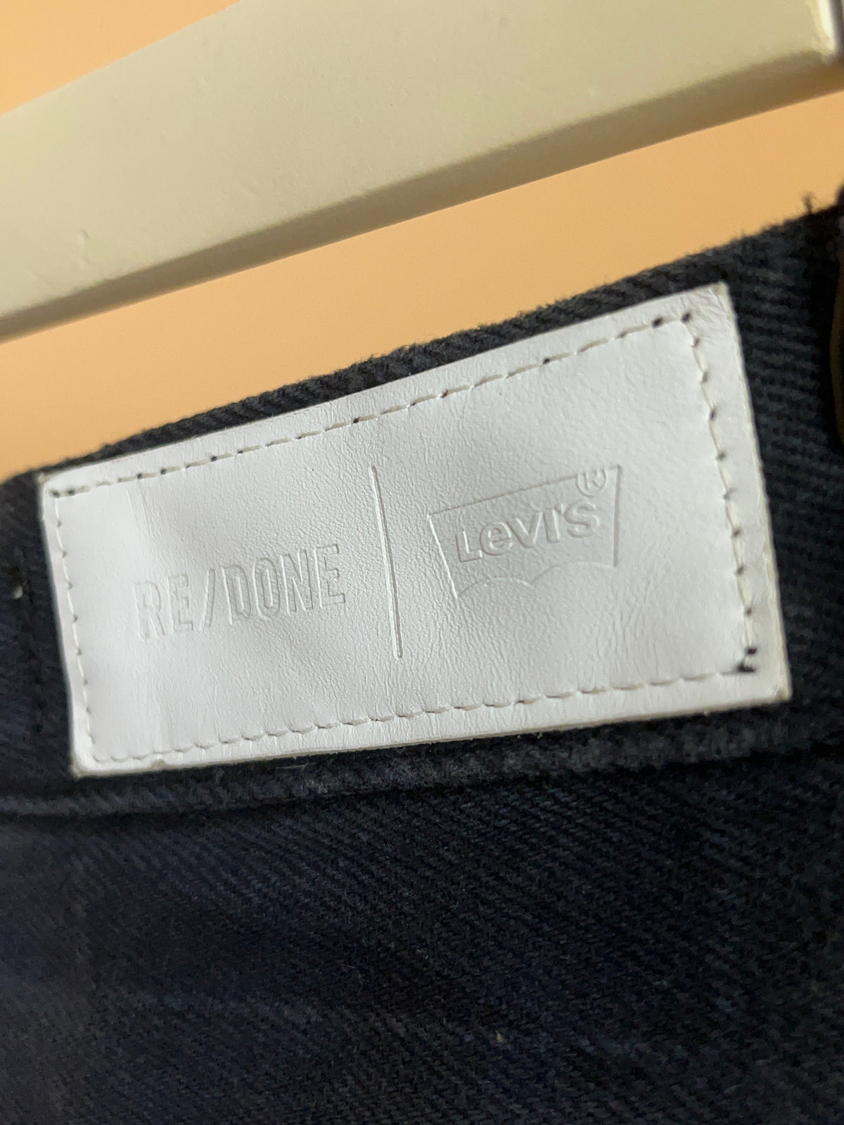 Levi's RE/DONE Embroidered Floral Denim Shorts