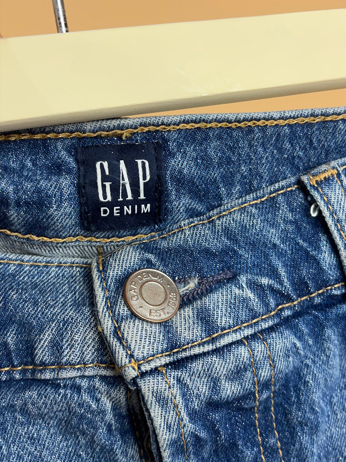 Y2K Gap Mid Blue Wash Denim Shorts
