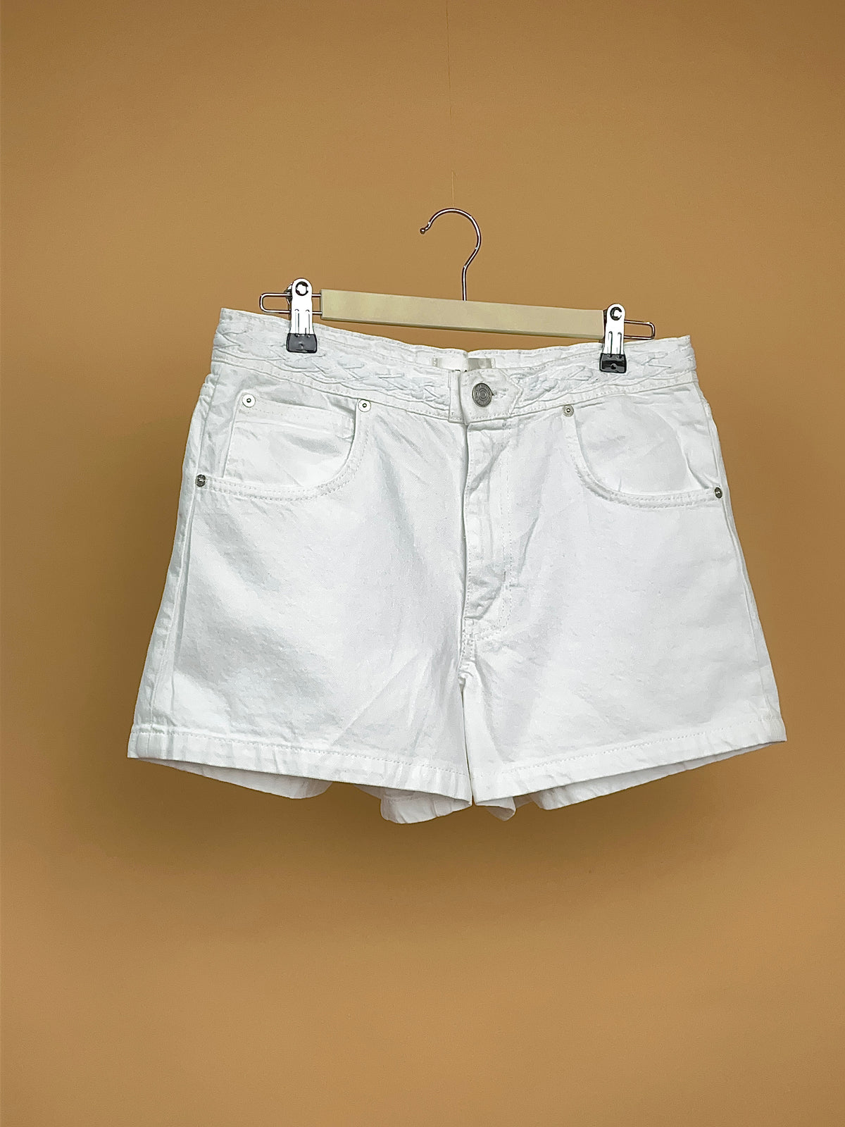 White FRAME Denim Shorts