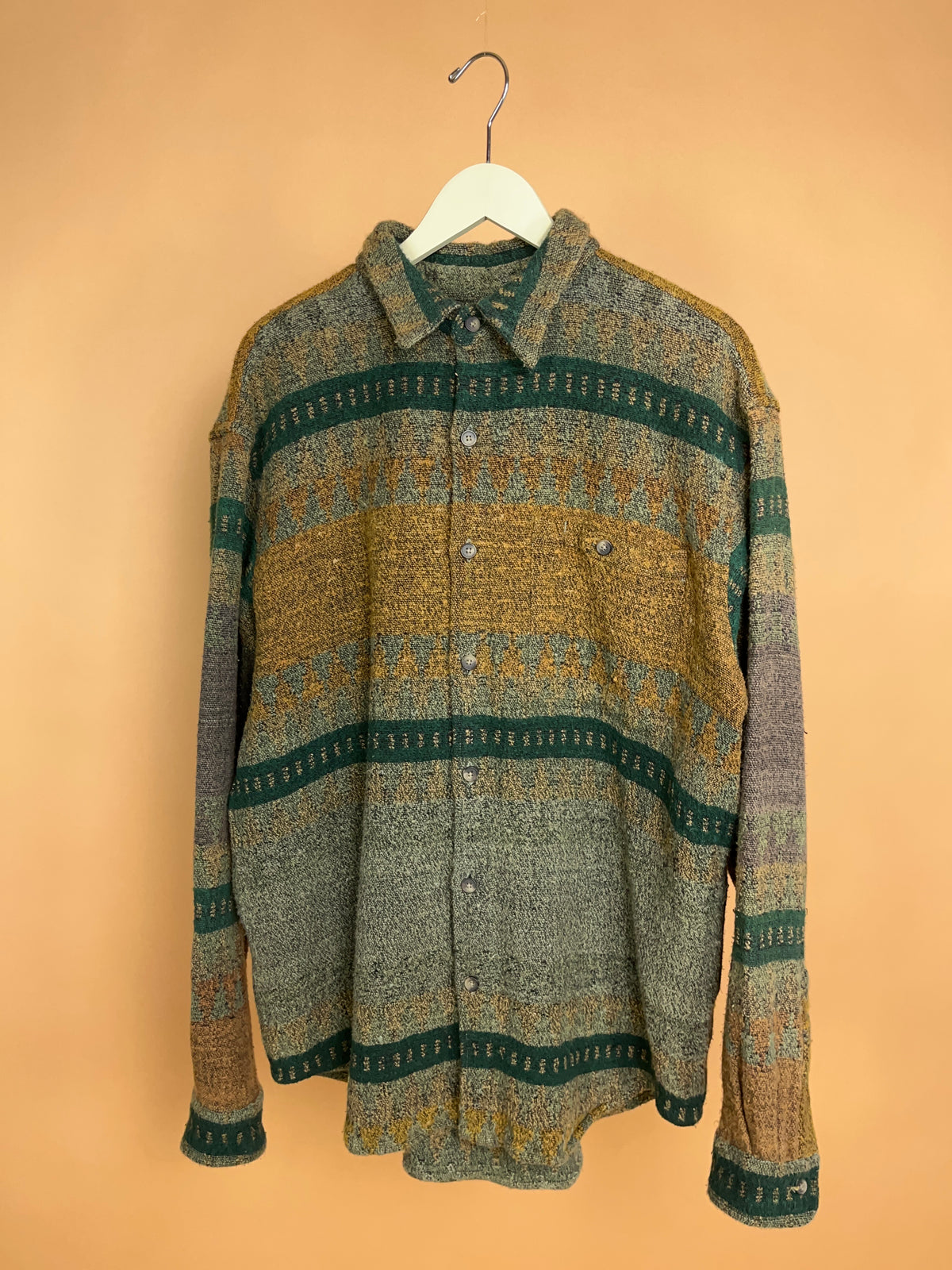1990's The Territory Ahead Woven Tapestry Shirt Jacket - L