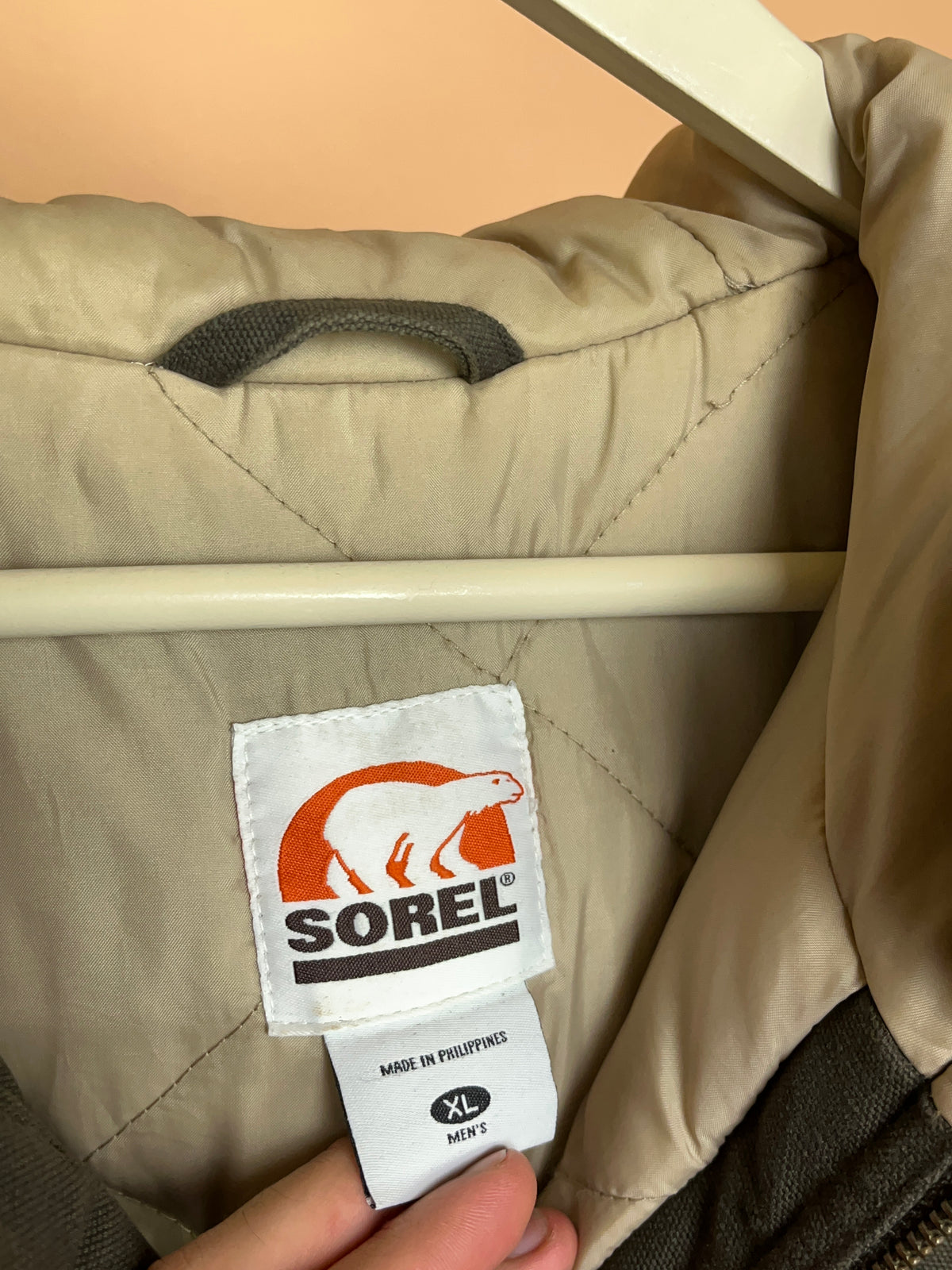 Y2K SOREL Olive Cotton Canvas Quilted Hooded Jacket - XL