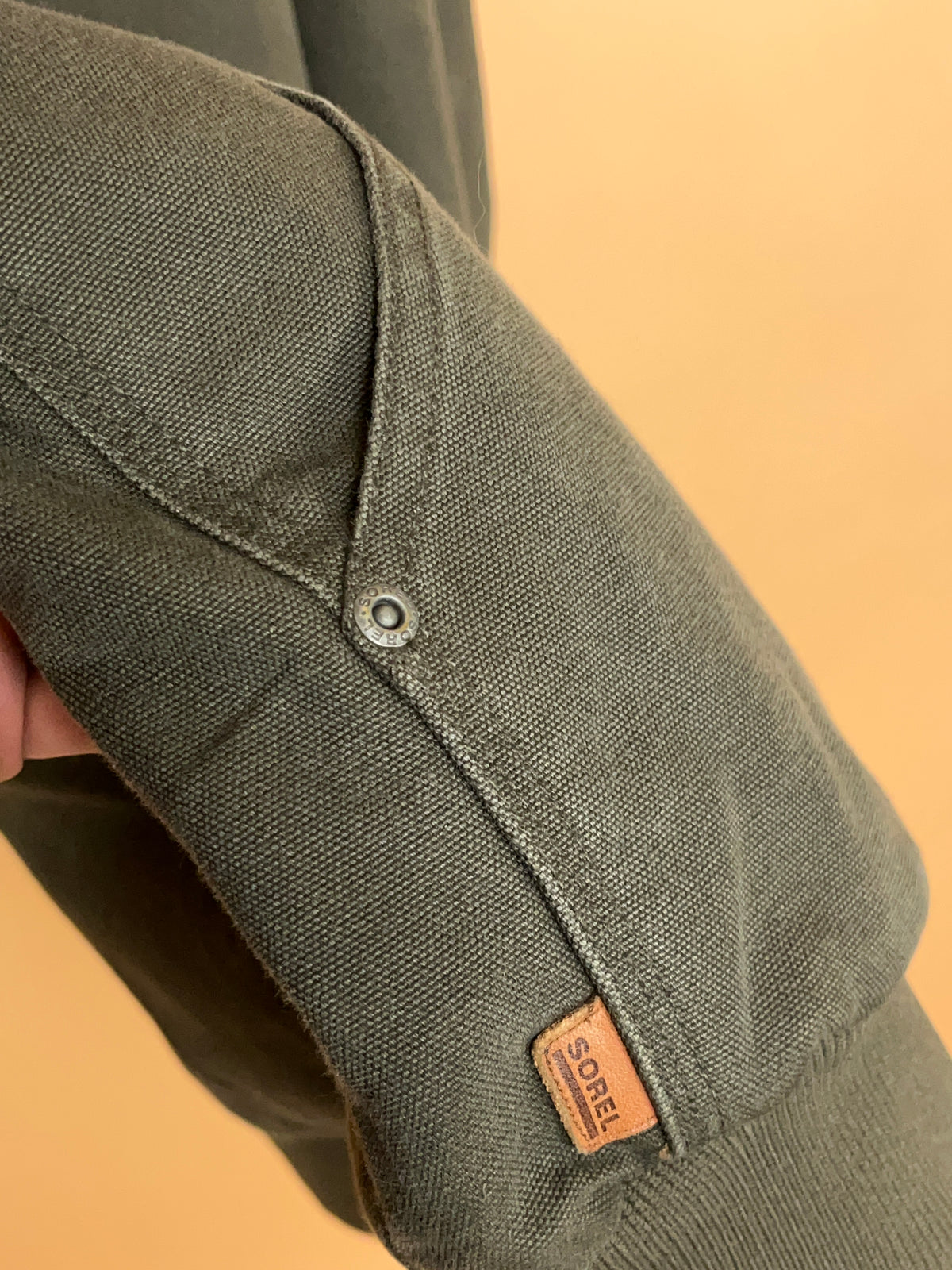 Y2K SOREL Olive Cotton Canvas Quilted Hooded Jacket - XL