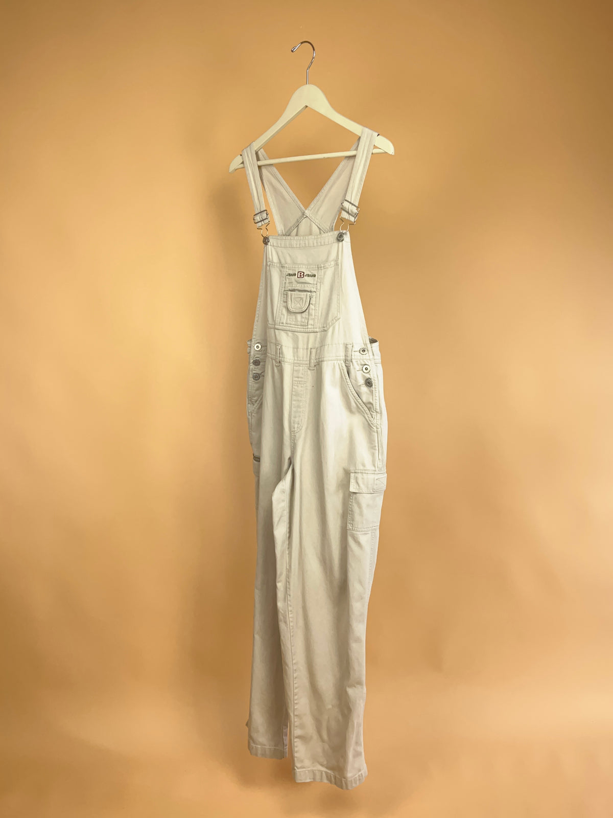 1990s B.U.M Equipment Ecru Dungarees