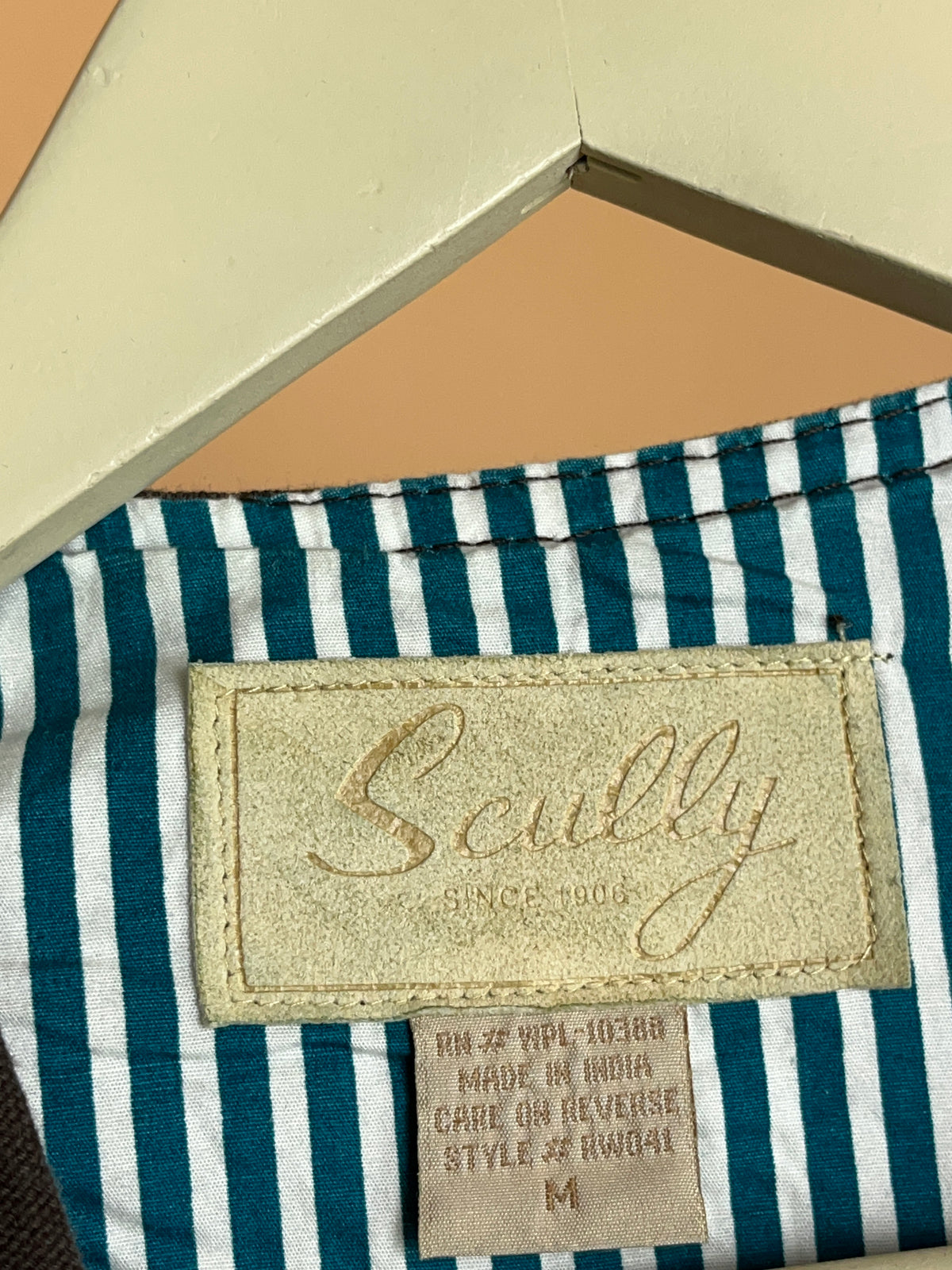 Scully Dark Brown Cotton Western Vest - S