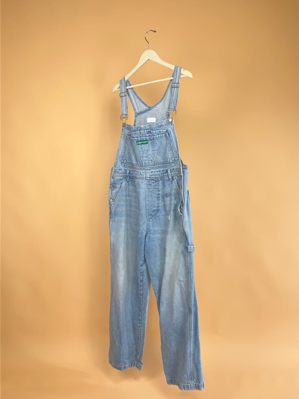Y2K Pale Blue Baggy Fit Distressed Dungarees