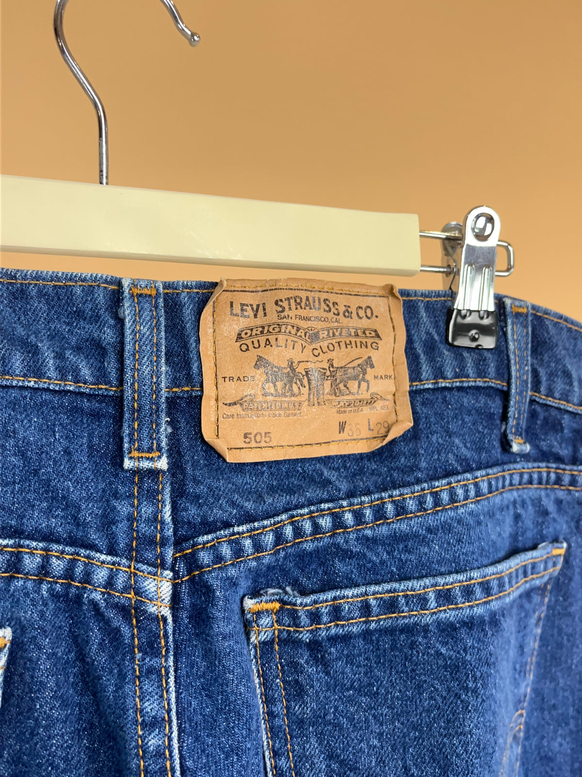 1995 Levi's Orange Tab 505 Dark Wash Denim jeans - 34"