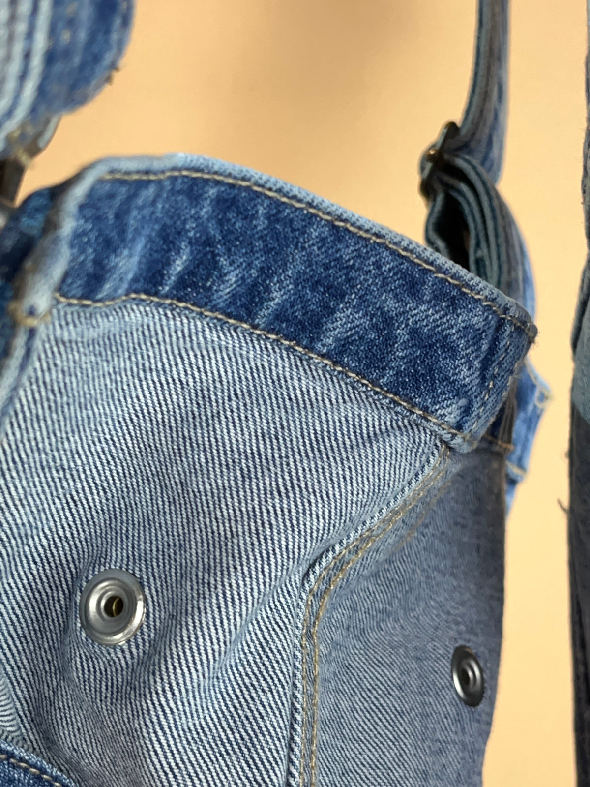 1990s Lee Mid Blue Denim Workwear Dungarees - 35"