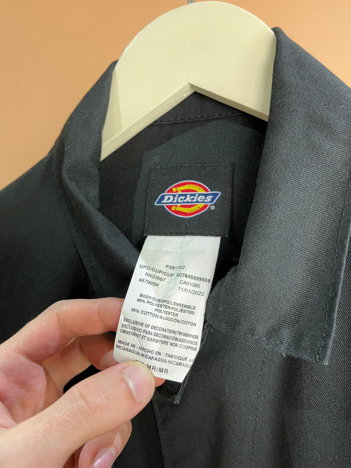 Dickies Black Full Zip Coverall - XL