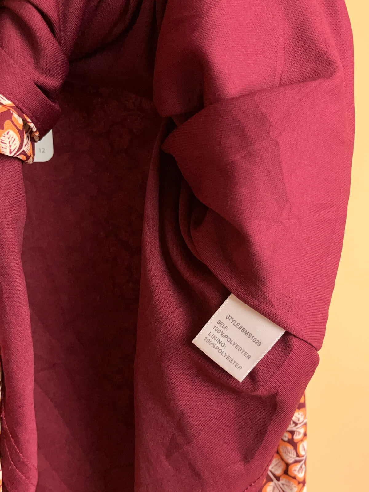 Y2K Burgundy Floral Skirt - 8