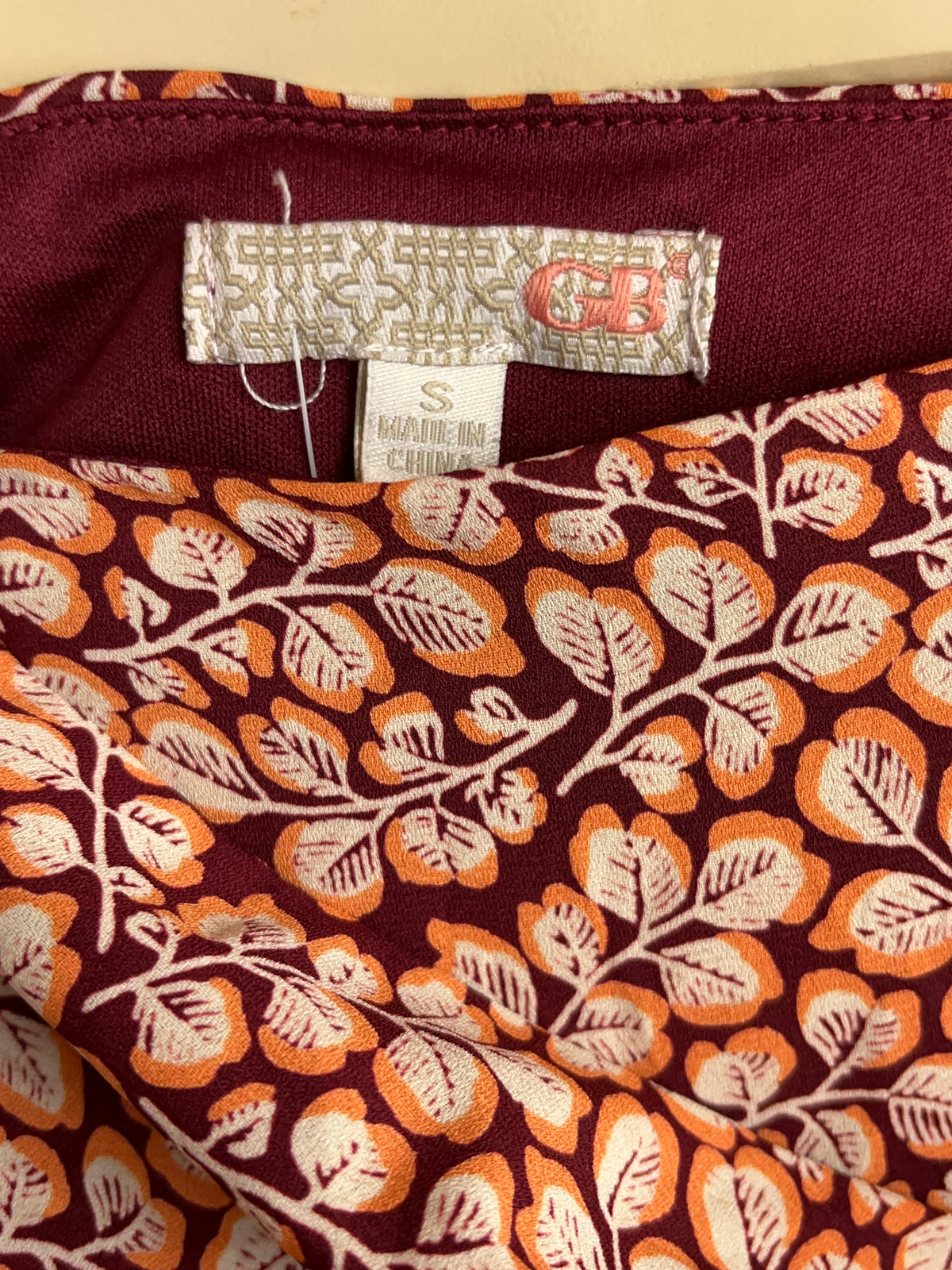 Y2K Burgundy Floral Skirt - 8
