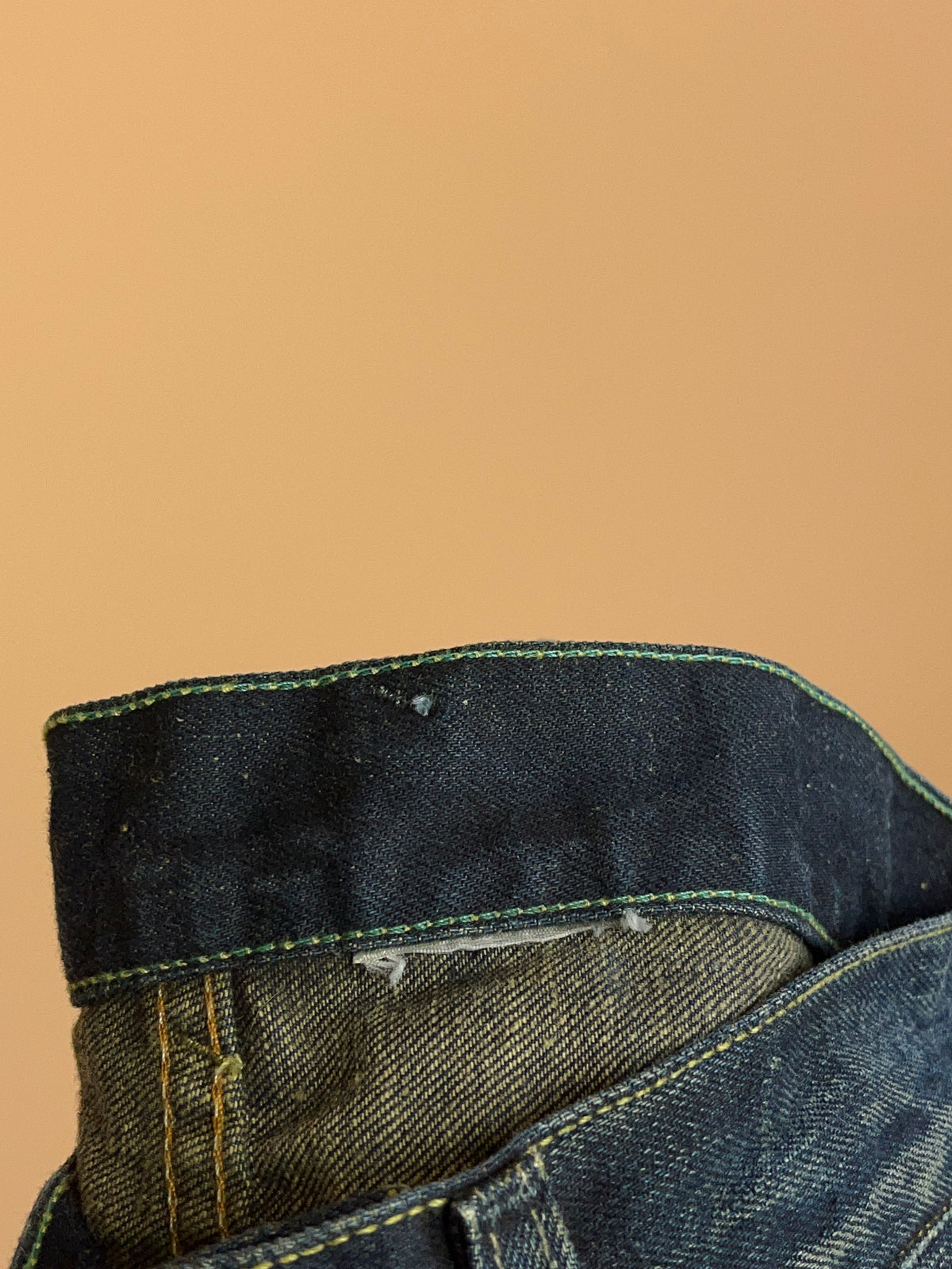 Y2K Loomstate organic dark wash denim jeans with five-pocket styling — Arkive Vintage