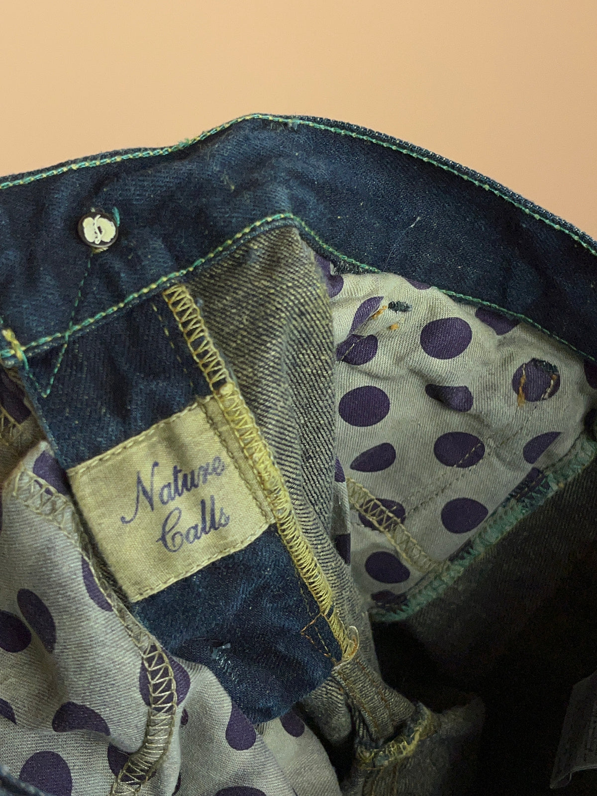 Y2K Loomstate organic dark wash denim jeans with five-pocket styling — Arkive Vintage