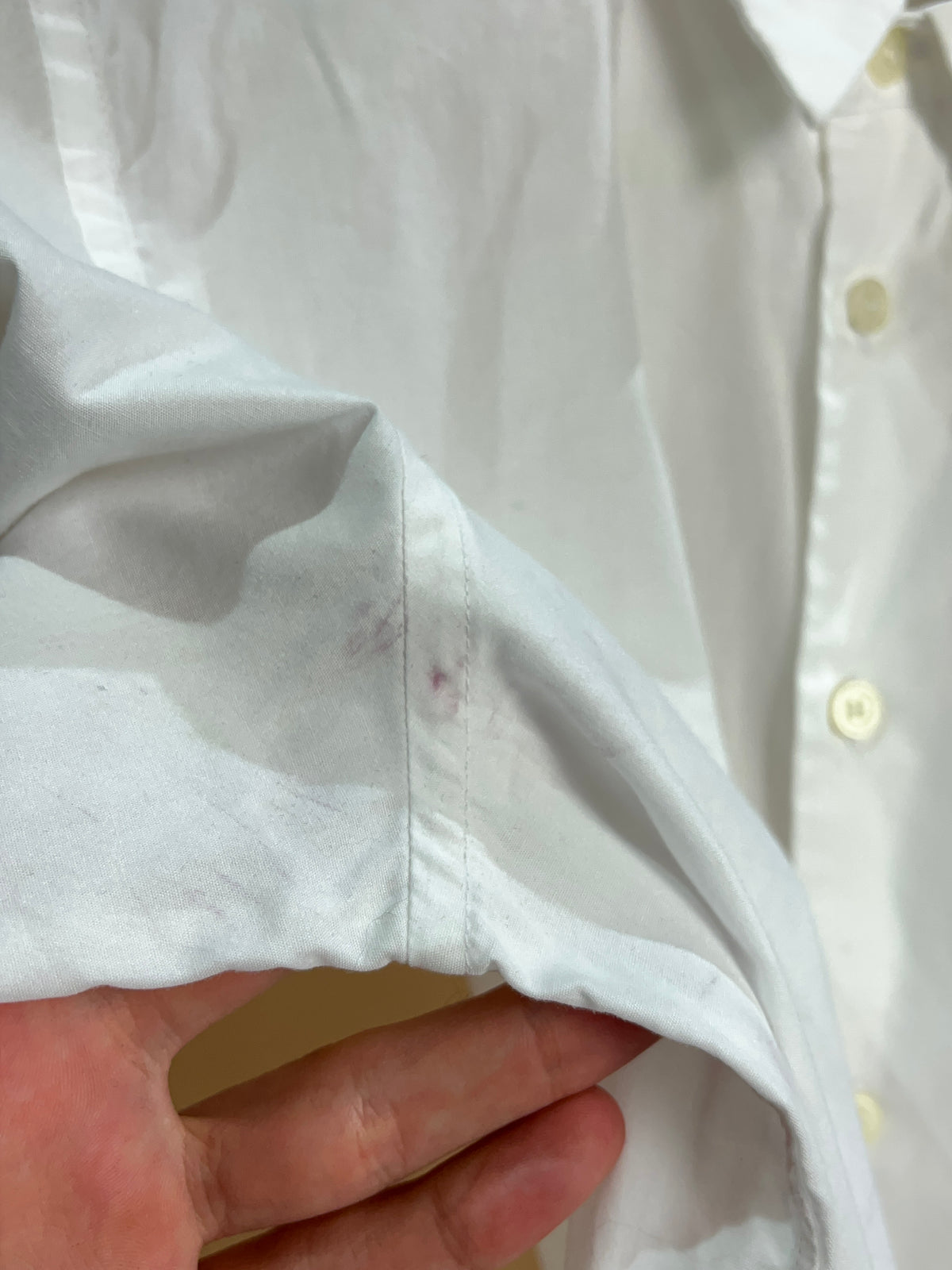 BLACK Comme des Garçons white cotton shirt, Japan-exclusive diffusion line — Arkive Vintage