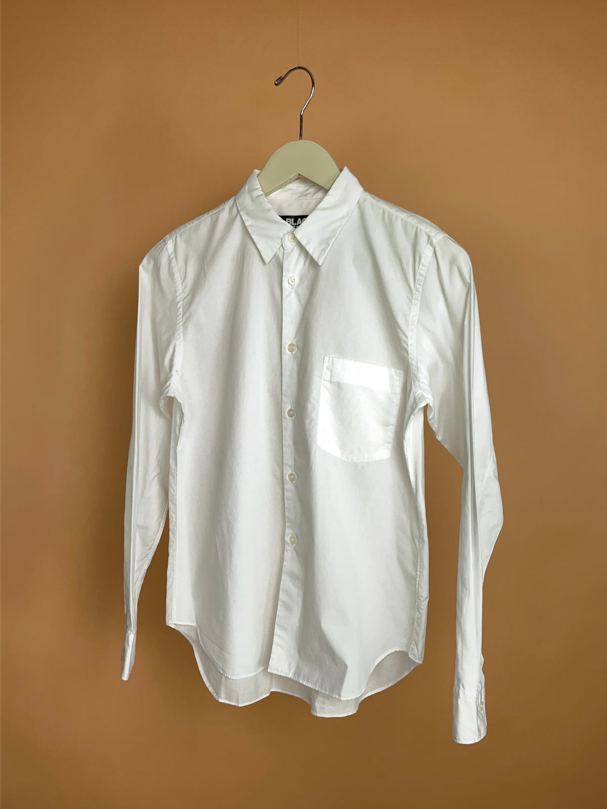 BLACK Comme Des Garçons White Cotton Shirt - S