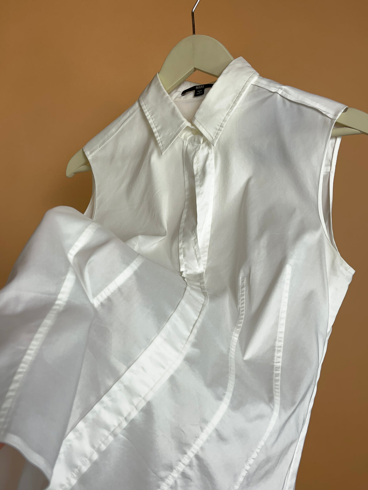 Hugo Boss White Sleeveless Blouse - S